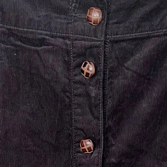 Sonoma, modern skirt,10, lightweight, ribbed, contrast button down, A-line skirt - Picture 2 of 7